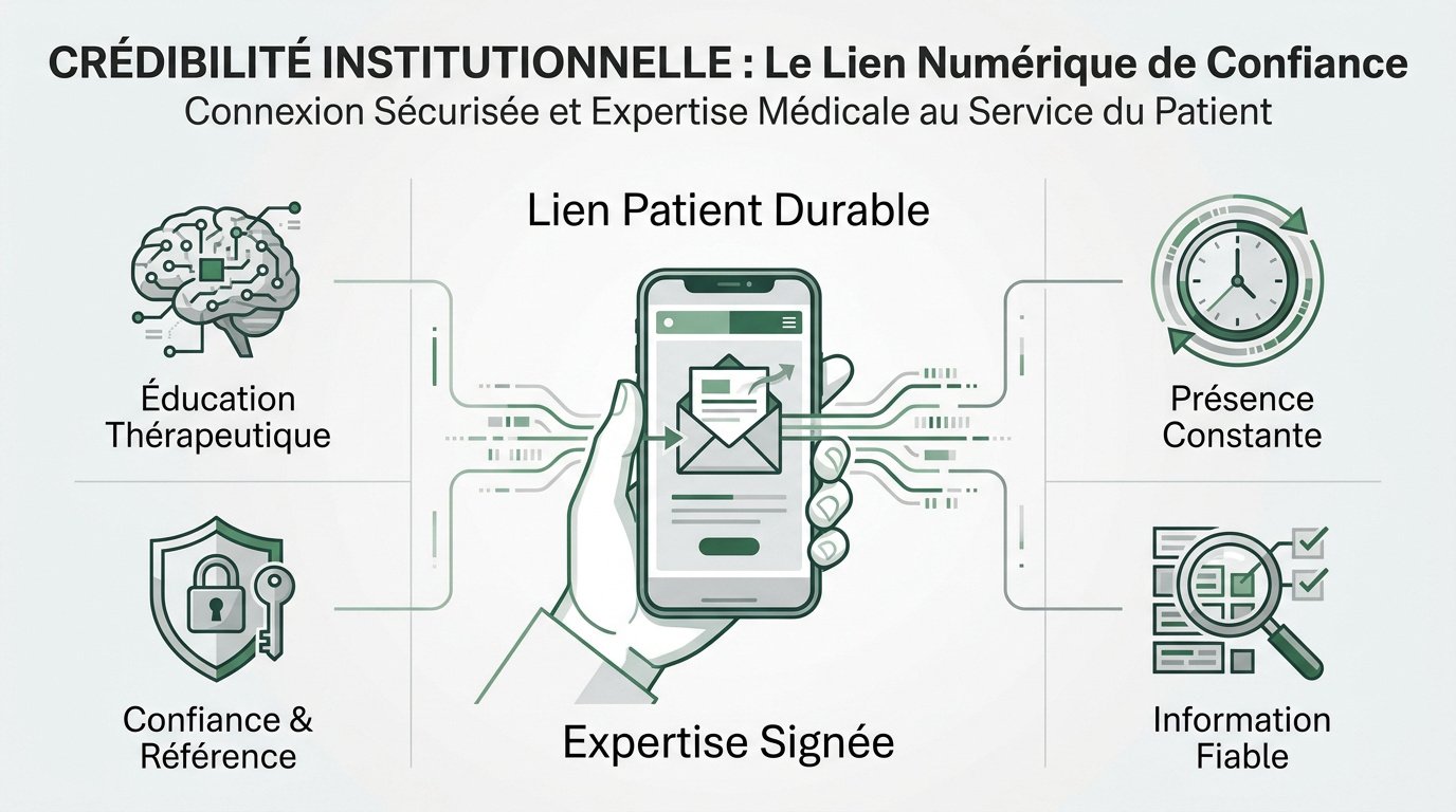Professionnel de santé utilisant le numérique pour renforcer le lien de confiance avec ses patients