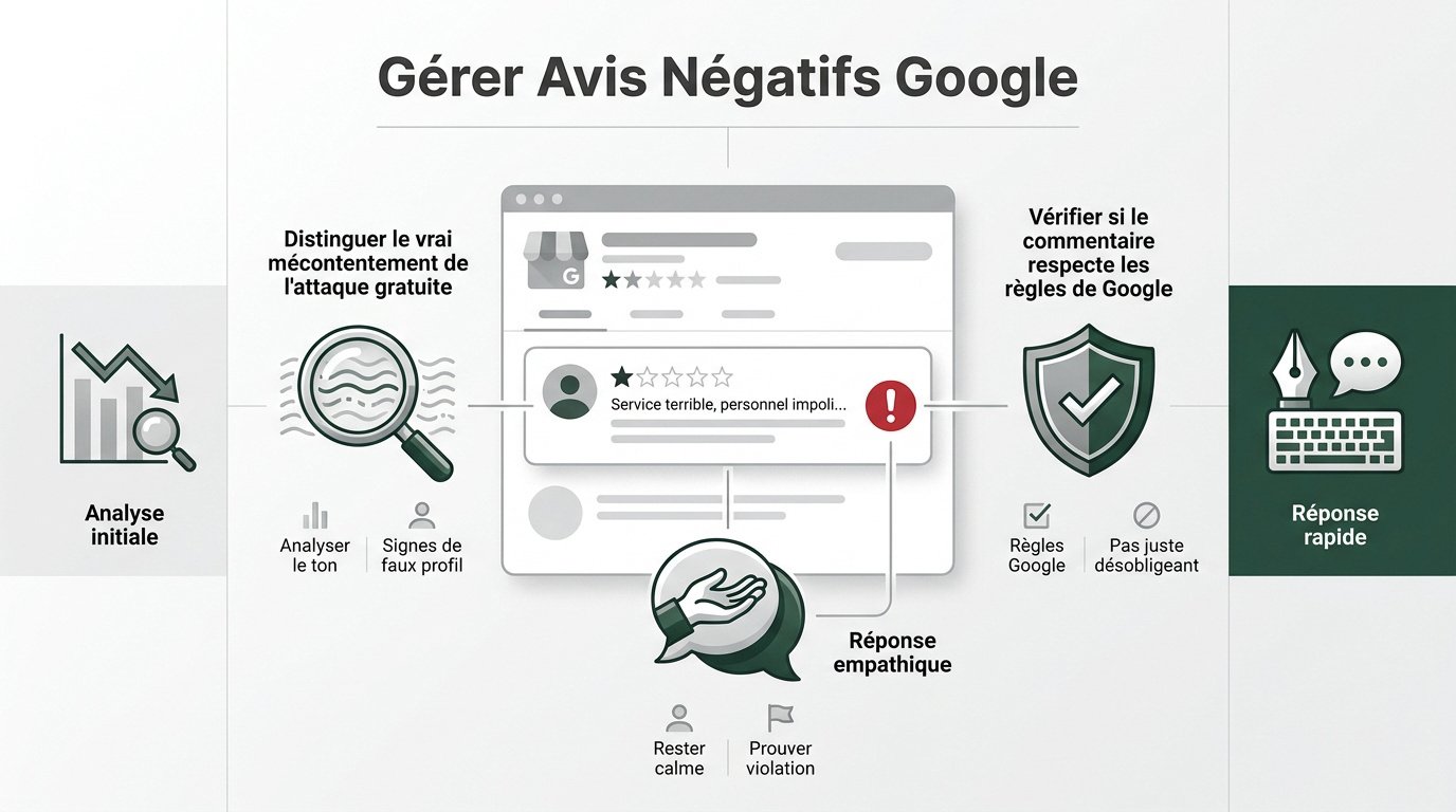 Interface de gestion des avis clients sur Google Business Profile