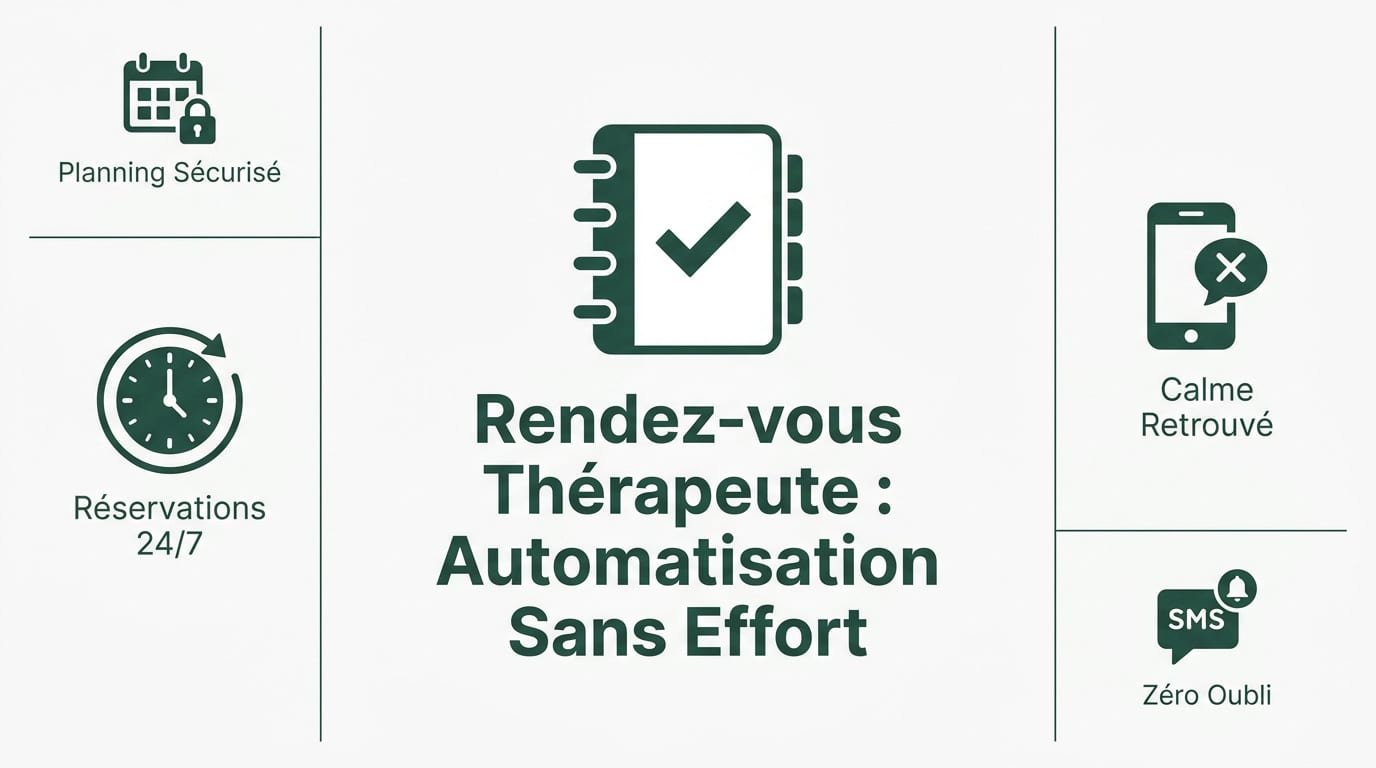 Thérapeute utilisant un logiciel de prise de rendez-vous en ligne