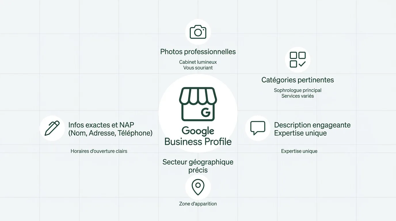 Les piliers d'une fiche Google Business optimisée pour un cabinet de réflexologie