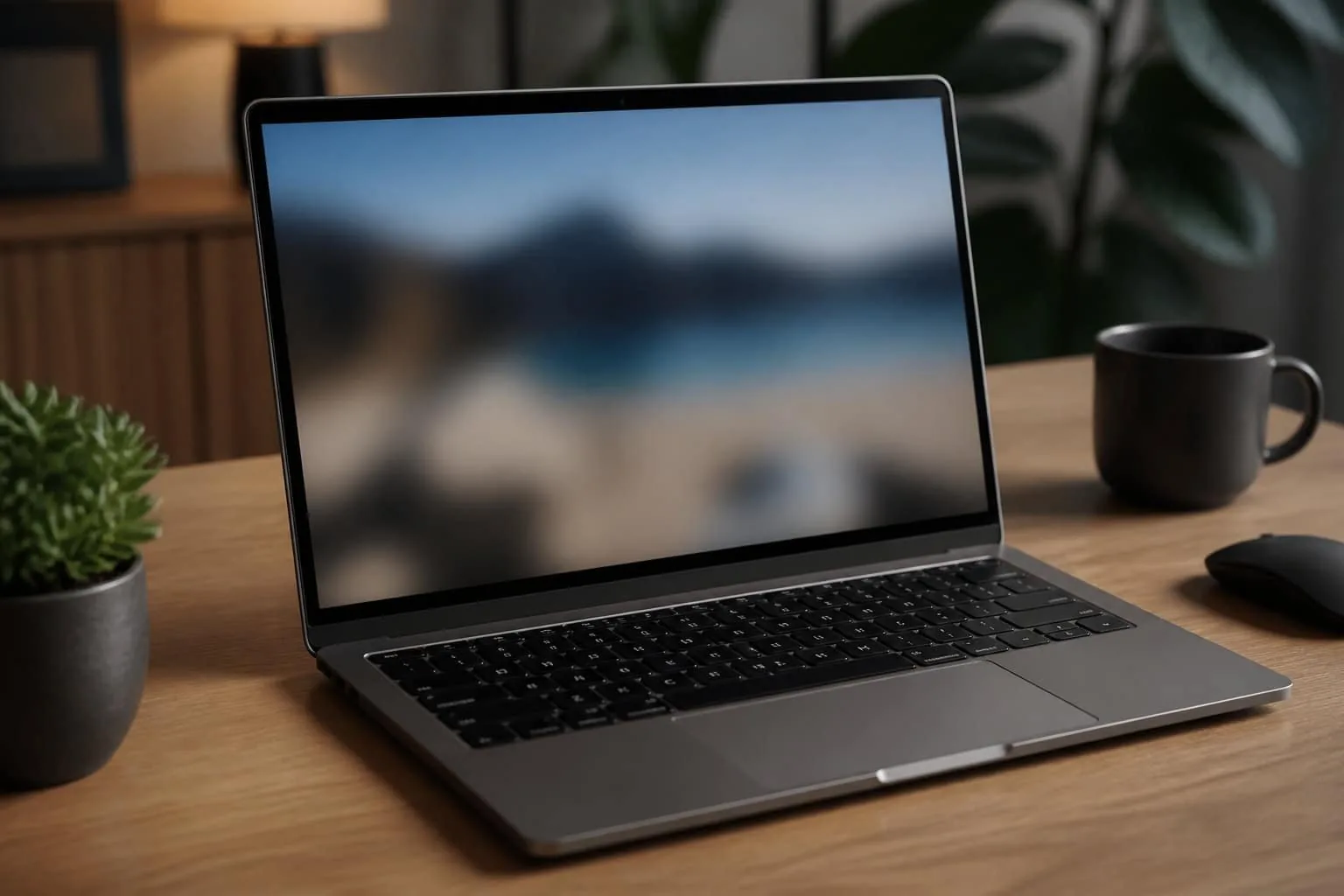 Ordinateur portable sur un bureau en bois affichant le site d'un psychanalyste