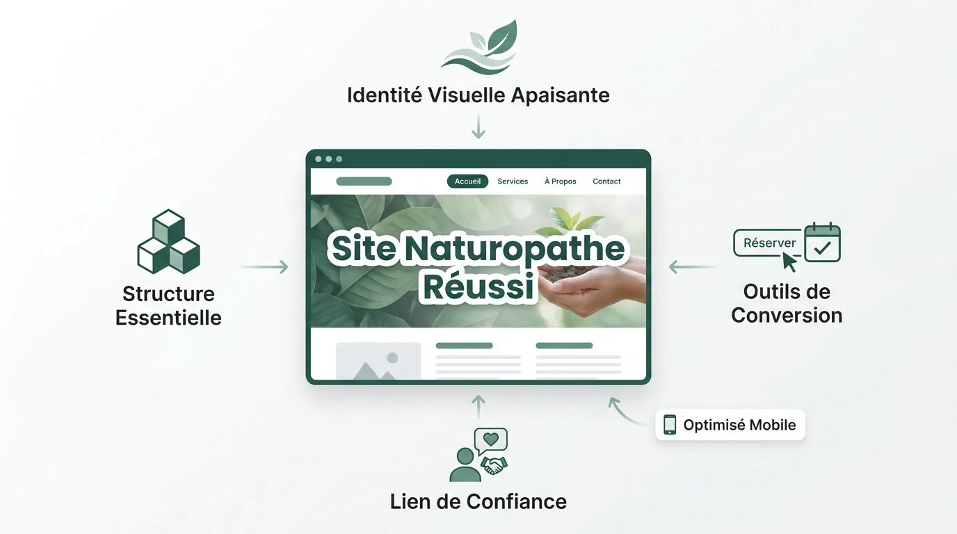 Les piliers d'un site de naturopathe qui remplit un agenda